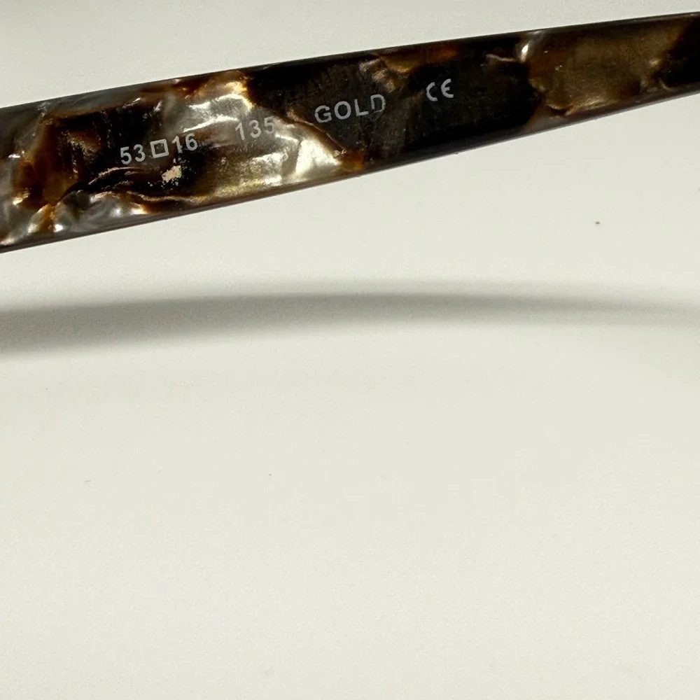 Parke PK3010 Gold Tortoise Shell Rectangular Eyeglass Frames 53-16-135